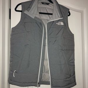 Lightly Worn Gray North Face Vest